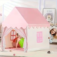 Kids Castle Play Tent House 125x98x130cm - Pink