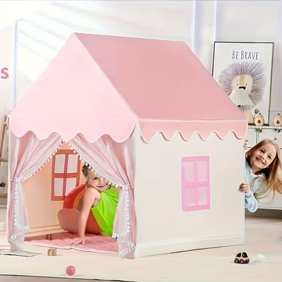 Kids Castle Play Tent House 125x98x130cm - Pink