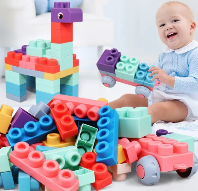 40Pcs Soft Rubber Building Blocks