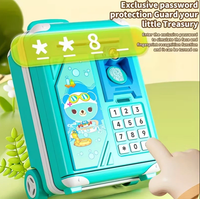 Kids Cartoon Fingerprint & Face Recognition ATM Machine - Green