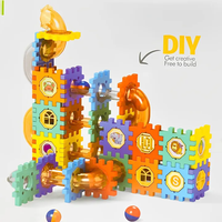 182Pcs DIY Marble Run Gear Building Block Set