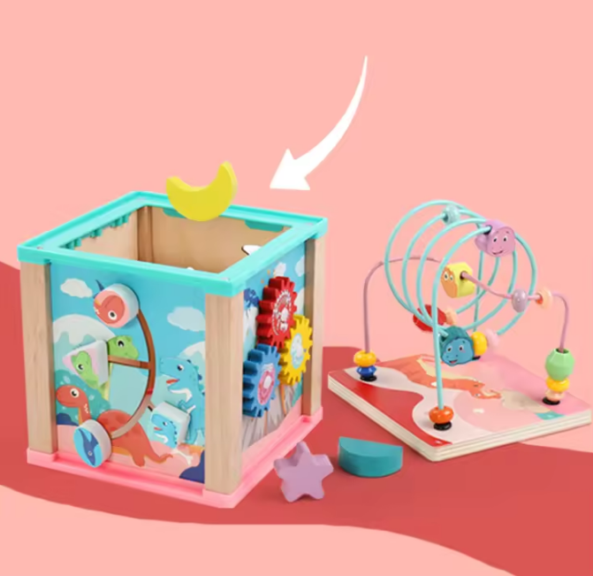 Wooden Multi-functional Activity Winding Bead Toy