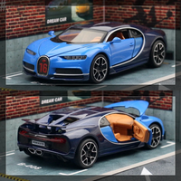 1:32 Diecast Bugatti Chiron Model With Acrylic Box - Blue