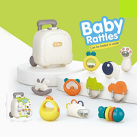 10Pcs Baby Rattles & Teether Set With Storage Suitcase