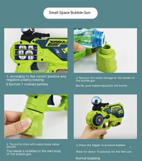 Electric Cool Lighting Space Bubble Gun With Sound