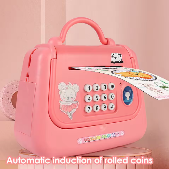 Girls Handbag Design Piggy Bank - Pink