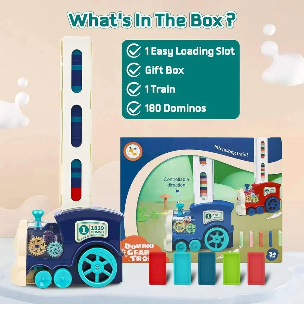 Electric Automatic Gear Domino Train With Light