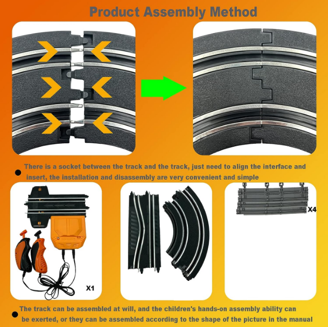 1:64 Electric Elevator Slide Slot Car Racing Set