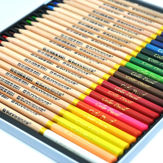 48Pcs Water Color Pencils Set With Tin Box