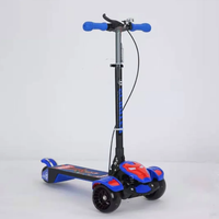 Avengers Large Foldable Kick Scooter With Light & Music - Blue
