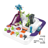 Manual Adventure Car Track Set - 2 Assorted Cars