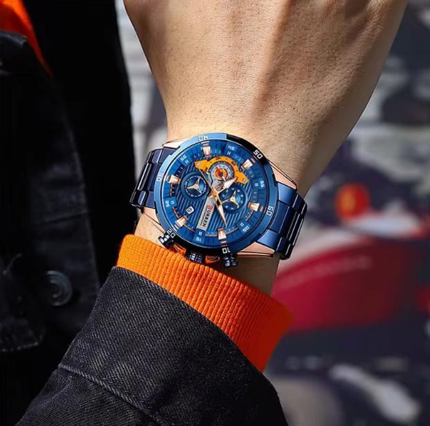 CURREN Unique Design Stainless Steel Wrist Watch - Copy