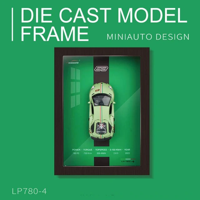 1:32 Diecast Aventador LP780-2 3D Frame Model Car