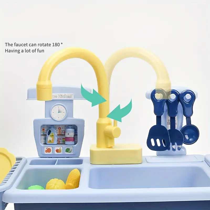 Electric Pretend Frozen Pumping Water Kitchen Sink 