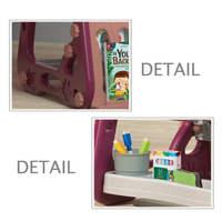 72cm Multi-functional Artistic Drawing Board With Book Shelf - Pink