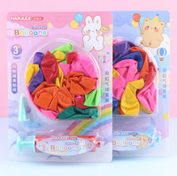 Decorative Magic Colorful Balloons Set With Air Pump