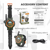2Pcs Electric Military Walkie Talkie Watch