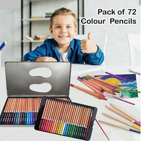 Thumbnail for 72Pcs Water Color Pencils Set With Tin Box