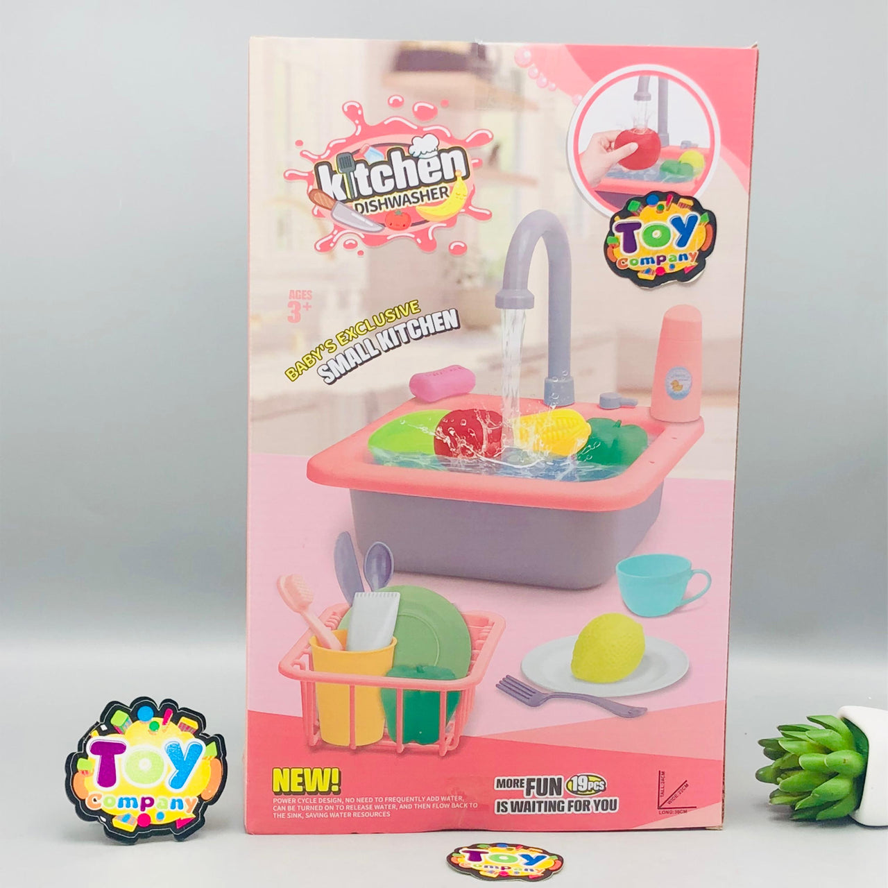 19Pcs Pretend Water Circulation Kitchen Sink