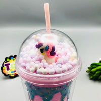 Double-Walled Snowflake Ice-cream Sipper Mug