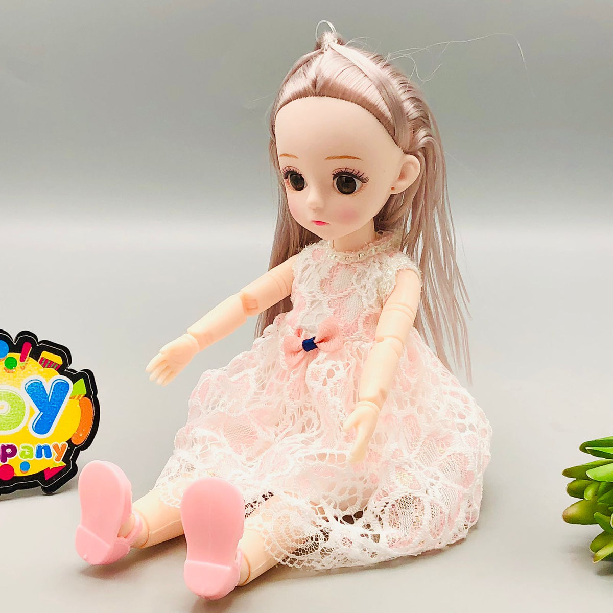 Premium Movable Joints Doll With Baby - Transparent Packaging
