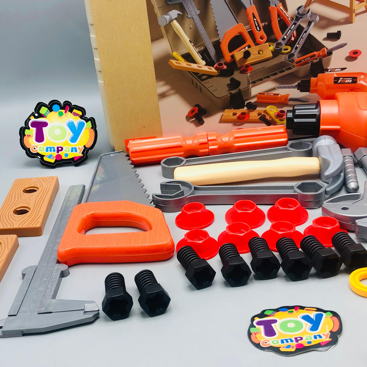 41Pcs Kids Pretend Play Engineering Tool Briefcase