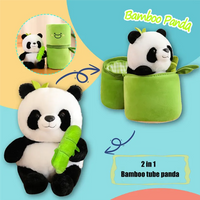 8* Inches Cute Stuff Bamboo Panda Pillow