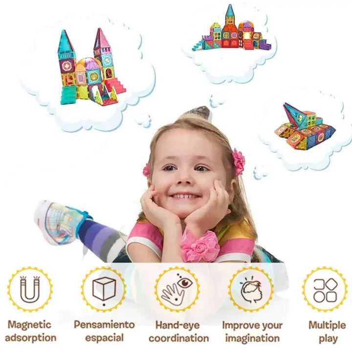 32Pcs DIY MagneticTiles Building Blocks