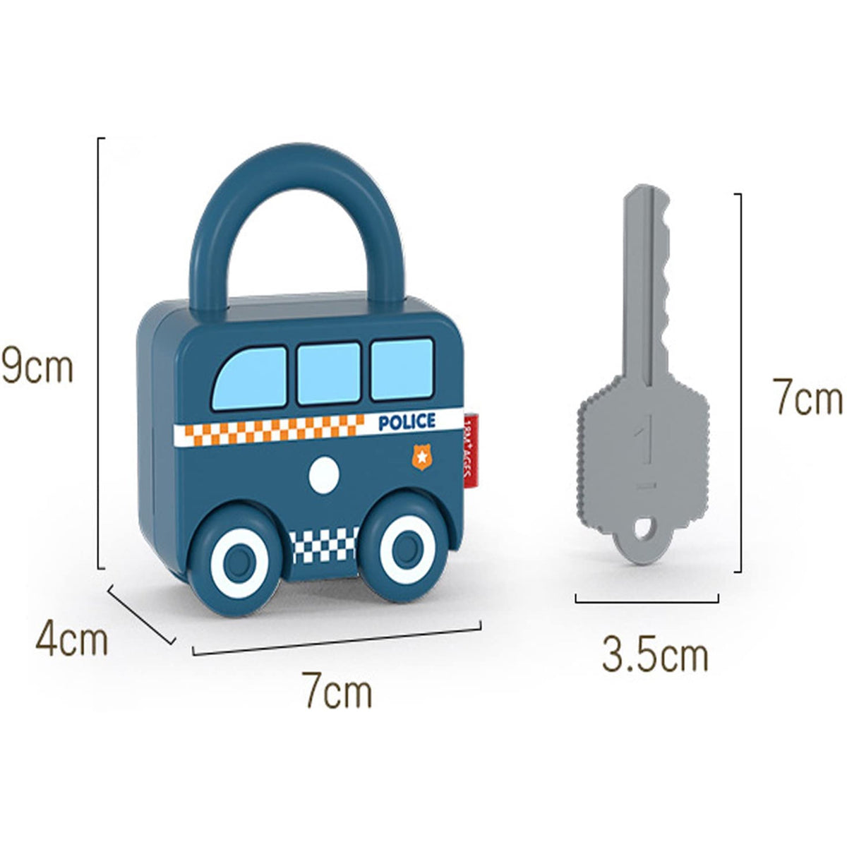 6Pcs Unlock Cars Push Toy with Keys
