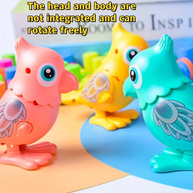 1Pc Wind-up Colorful Jumping Parrot Toy