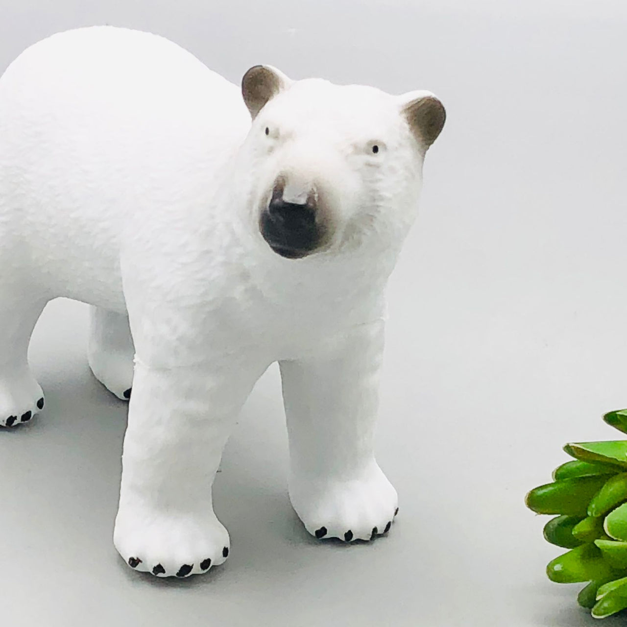 1Pc Premium White Polar Bear Animal Figure Toy