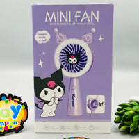 Rechargeable Mini Kuromi Themed Three Speed Fan