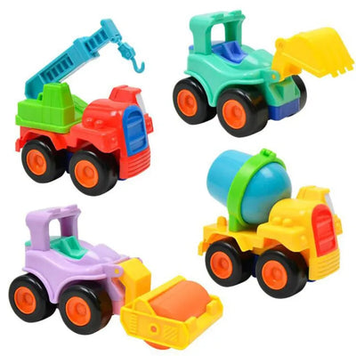 DIY 4Pcs City Engineering Screw Vehicles