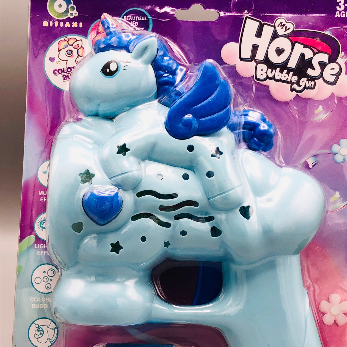 Electric Horse Colourful Bubble Gun