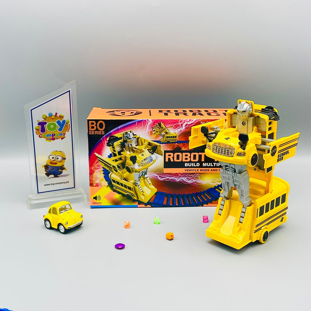 Robot Deformation School Bus Track Set