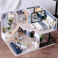 DIY Miniature Modern Luxury Home With LED Lights