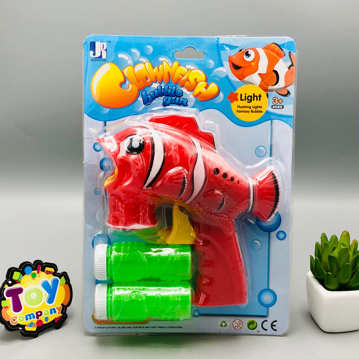 Clown Fish Bubble Gun With Flashing Lights