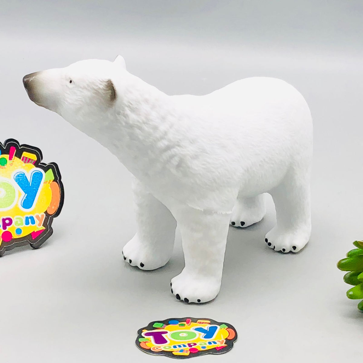 1Pc Premium White Polar Bear Animal Figure Toy
