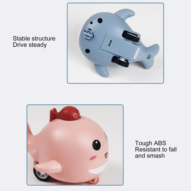 Inertial Press & Go Mini Whale Toy - 1Pc