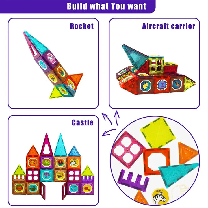 32Pcs DIY MagneticTiles Building Blocks