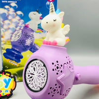 12 Holes Unicorn Hammer Themed Colorful Bubble Stick