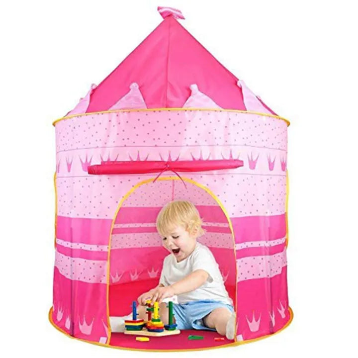 Portable Cubby Tent House For Kids - Pink