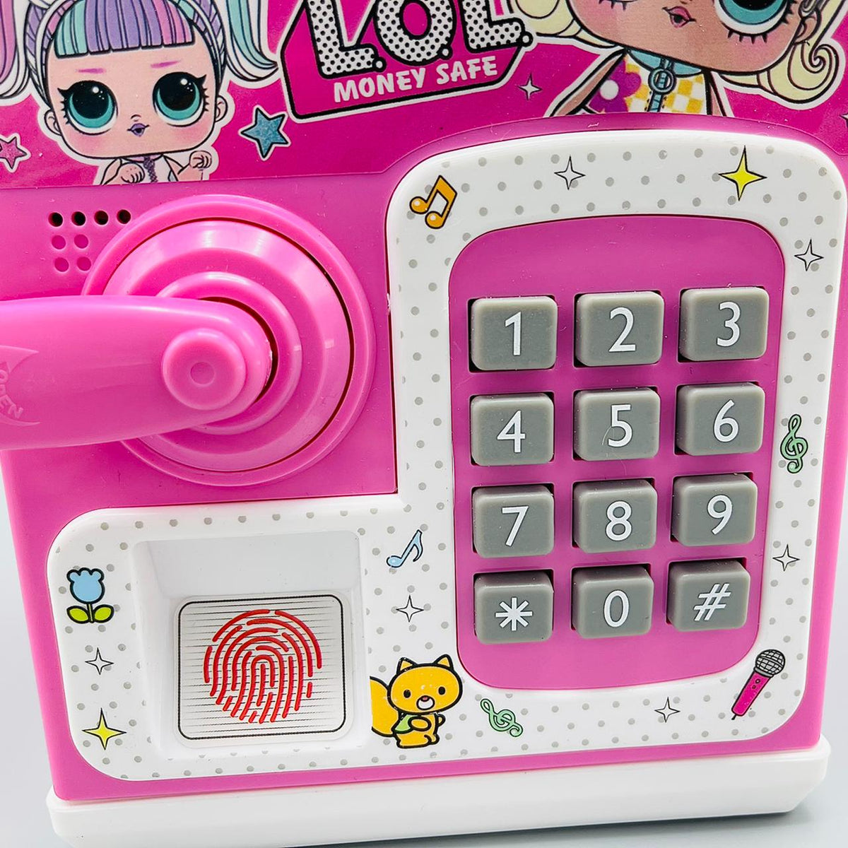 LOL Piggy Bank ATM with Finger Print & Password Unlock