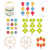 Huanger Montessori Flower Nails Bucket