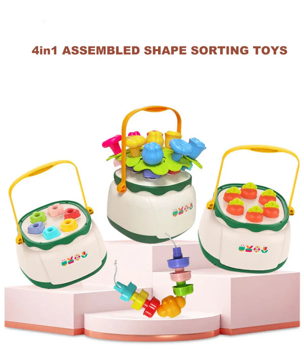 Huanger Montessori Flower Nails Bucket