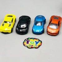 4Pcs Mini Diecast Pullback Cars With Display Racks