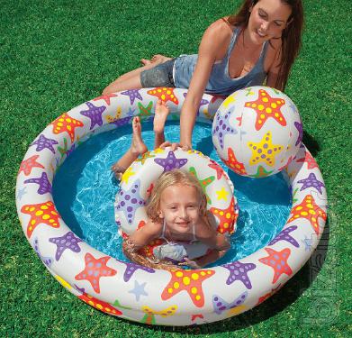 INTEX Play Box Baby Pool (48" x 10") With Ball And Tube