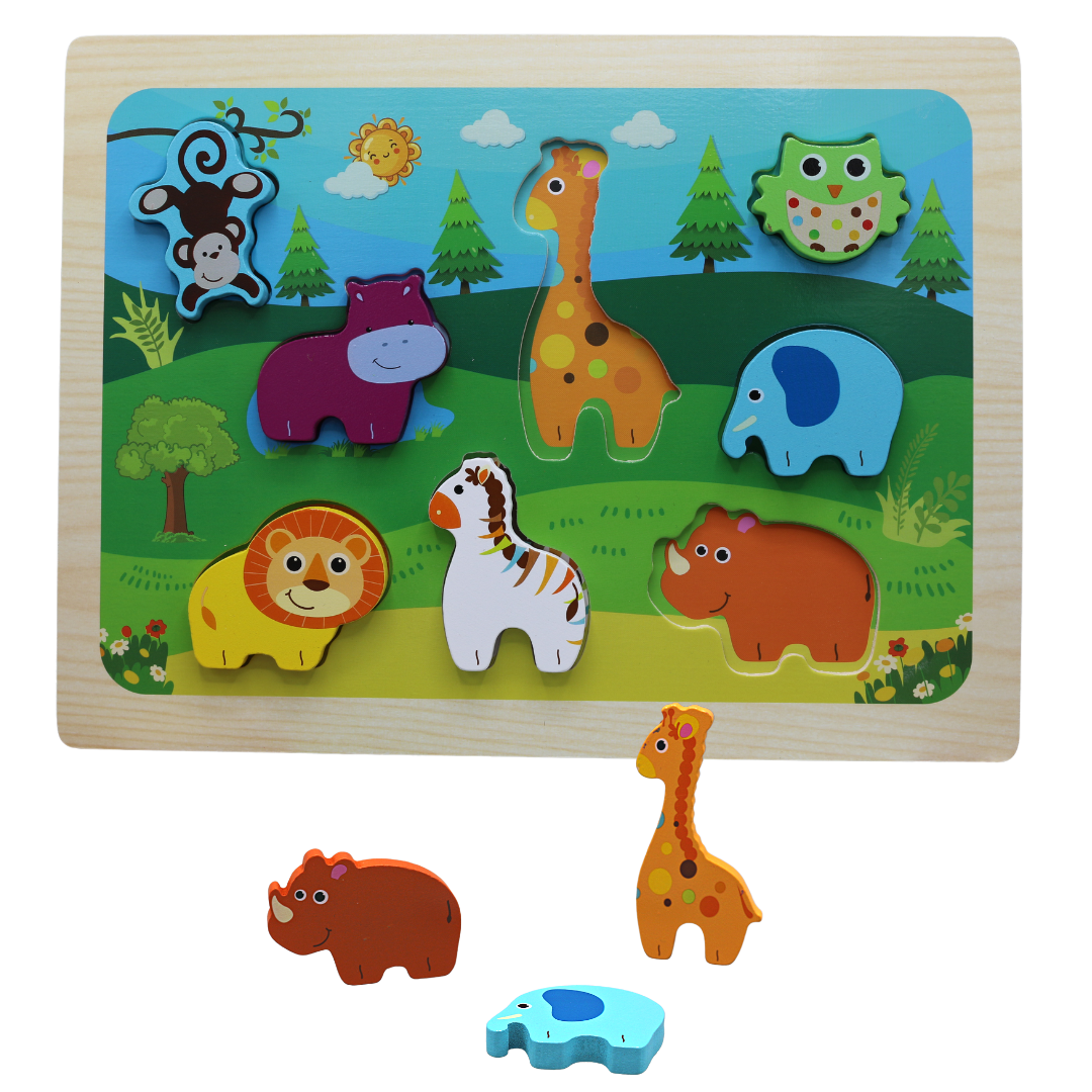 3D Colorful Animal Puzzle Board - Assortment