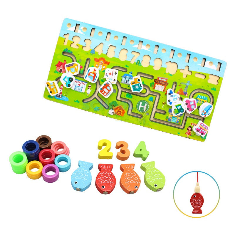 Wooden 5in1 Multi-functional Number Game Board