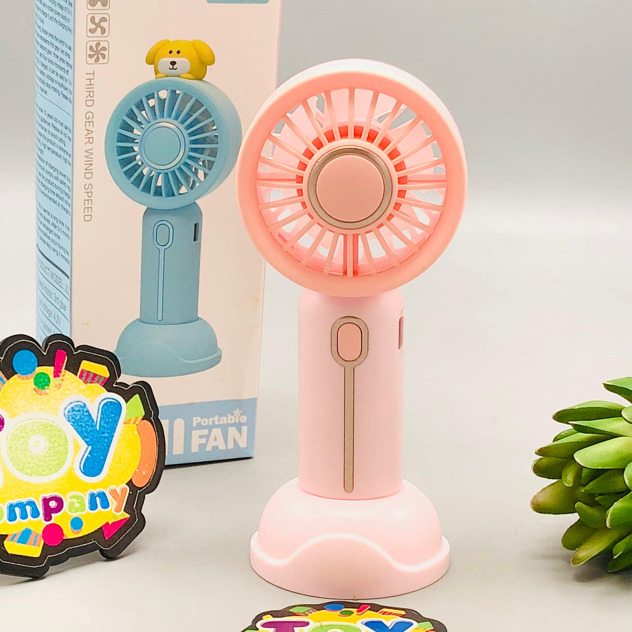 5.5" Rechargeable Cute Mini Portable Handheld Fan With Light